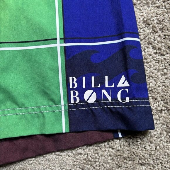 RARE Color Blocks Billabong Surf Board Shorts Sz 36 Multicolor Bright Rainbow - Picture 3 of 6